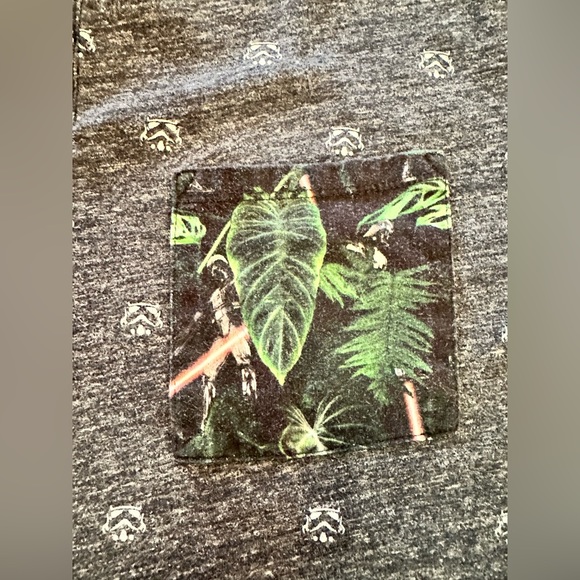 Star Wars Grey/blue T-Shirt Stormtrooper Darth Vader Casual Button Official L - Picture 7 of 13